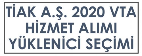 VTA 2020 HİZMET ALIMI