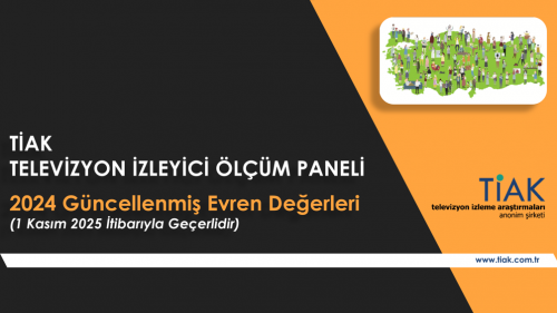 TİAK TV İZLEYİCİ ÖLÇÜM PANELİ EVREN BÜYÜKLÜĞÜ VE EVREN DEĞERLERİ GÜNCELLENDİ