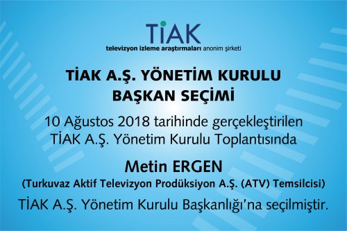 TİAK A.Ş. Yönetim Kurulu Başkan Seçimi