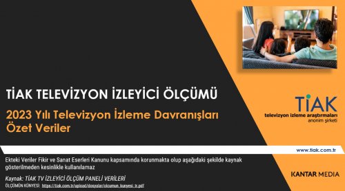 TİAK TELEVİZYON İZLEYİCİ ÖLÇÜMÜ / 2023 YILI İZLEME DAVRANIŞLARI 